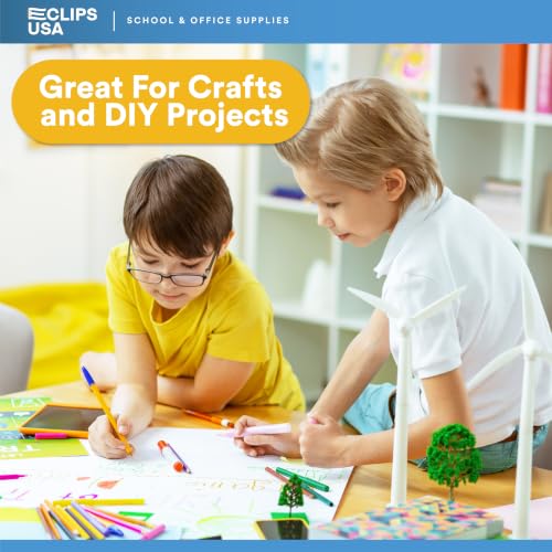 E-CLIPS USA White Poster Board 22x28 Inch Bulk Pack for School & Arts