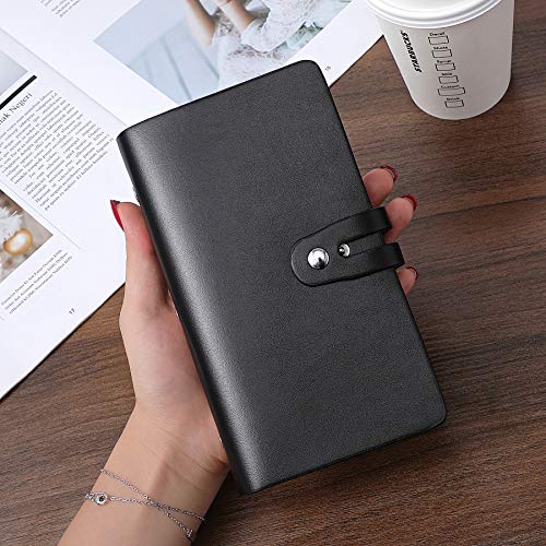 Romozi Black RFID Credit Card Holder Organizer with 96 Card Slots