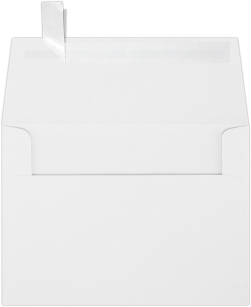 LUXPaper A6 Invitation Envelopes | Peel & Press | 4 3/4" x 6 1/2" | White | 80lb. Text | 500 Qty