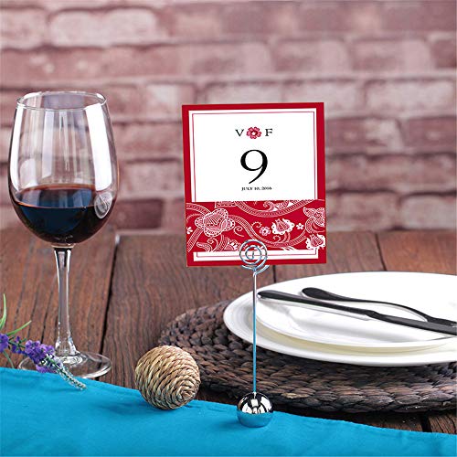 Round Shape Silver Craft Wire Clip 30 Pack for Table Cards Cake Toppers DIY Decorations