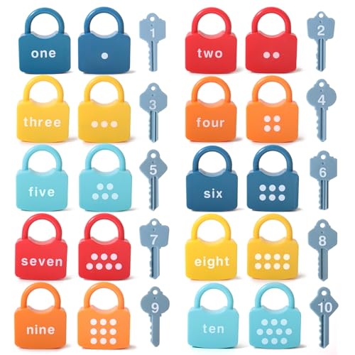 Dinhon Montessori Digital Lock Key Toy for Kids 3-5 Years - Learning Game