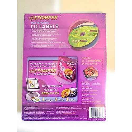 Avery 98122 Labels for use with CD Stomper CD/DVD Labeling System, White Matte, 300/pack