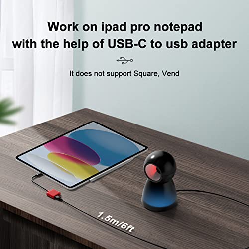 Handsfree 2D QR Barcode Scanner, TEEMI USB Wired Omnidirectional Desktop Bar Code Reader Scanner Screen Scanning CMOS Imager Presentation Bar Code Reader Compact Size, TMSL-73
