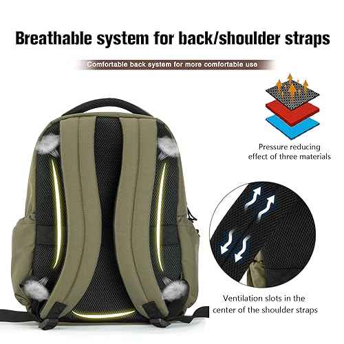 VEAGIA Tactical Travel Laptop Backpacks Large Heavy Duty Work Backpack For Men women Airline Approved (New Black)