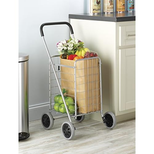 Whitmor Utility Shopping Cart - Durable Folding Design for Easy Storage, Model Number: 6250-4997-2-SIOC