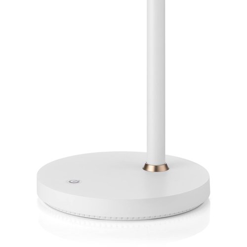 Dimmable LED Desk Light Study Lamp w/Adjustable, Rechargeable & Detachable Head - Home/Dorm/Office Table Lighting for Work, Reading & Studying - White/Gold