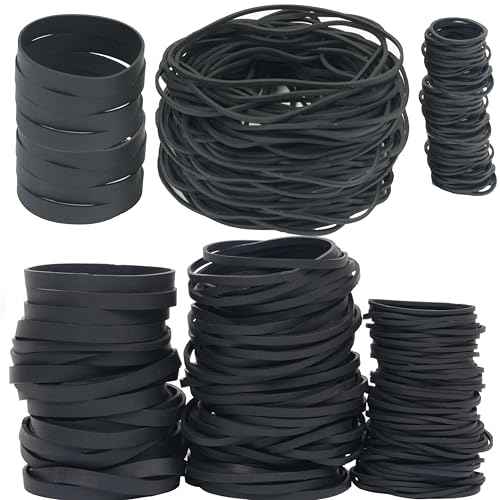 Rubber Bands Assorted Sizes Black Elastic Bands Tactical rubber bands for Office supplies 0.5lbs size10,size#16,size#33,size#64,size#84,size(4-4/5" x 1/16")