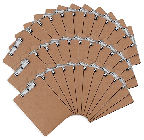 36 Pack Hardboard Clipboards, Low-Profile A4 Letter Size - PANDRI (36 PACK)