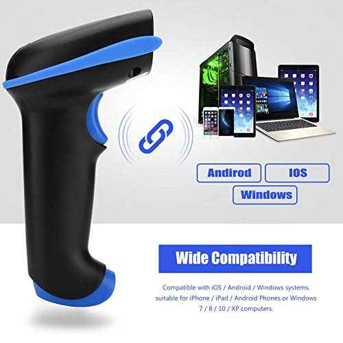 Bewinner Bar Code Scanner, YHD-5100 Barcode Reader with 2.4G USB Cable, Compatible with/Android/Windows Systems - Dual Connection Modes Design,32-bit ARM