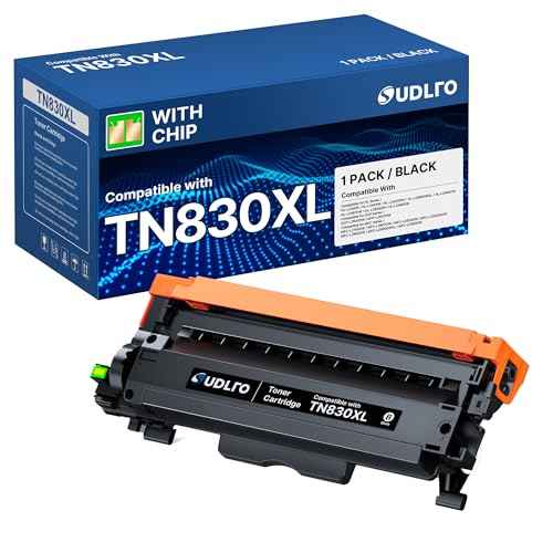 TN830XL TN830 Toner Cartridges - Replacement Compatible for Brother TN830 TN-830 TN830XL Compatible with HL-L2460DW DCP-L2640DW HL-L2405W HL-L2400D HL-L2480DW MFC-L2820DW Printer (1 Black)