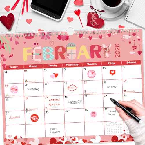 GuassLee Wall Calendar 2026-2027, 18 Months Running from Jan. 2026 to Jun. 2027, 14" X 11" Paper Hanging Planner Wall with Thick Paper for Office Home Planning & Organizing