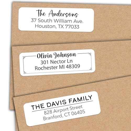 Personalized Return Address Labels - Custom Address Stickers on Sheets (50-1000 Labels) (Black and White)