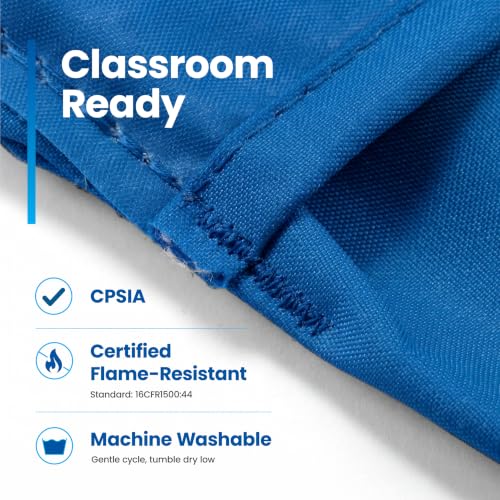 Seat Sack Student Chair Storage Pocket - 17-Inch Blue Classroom Organizer