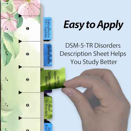 Index Tabs for DSM-5-TR 2022, Color-Coded and Laminated DSM-V-TR Tabs for The Diagnostic and Statistical Manual of Mental Disorders, Tear-Resistant & Waterproof (DSM-5-TR(New Upgrade))