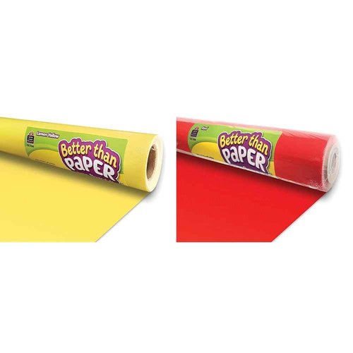 Teacher Created Resources Lemon Yellow and Red Better Than Paper Bulletin Board Rolls