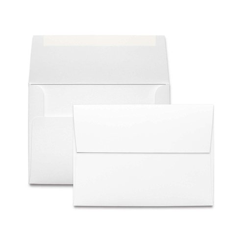 White A7 Self Seal Envelopes - 1000 Envelopes - Thick A7 Size (5.25 x 7.25 inch) with Bright White Vellum Finish - For Mailing Greeting Cards, Invitations, Postcards, Photos, & Announcements