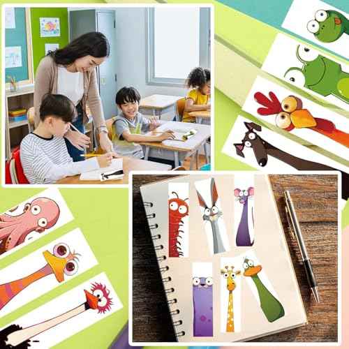 30PCS Funny Animal Bookmark for Kids - Creative Cartoon Page Holders, Unique Gifts for Book Lovers, Students, Readers on Christmas Easter Birthday School Rewards Library Reading