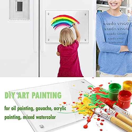 Acrylic Note Board Refrigerator Dry Erase Board Magnetic Clear 15¡±x11 Includes 4 Dry Erase Markers