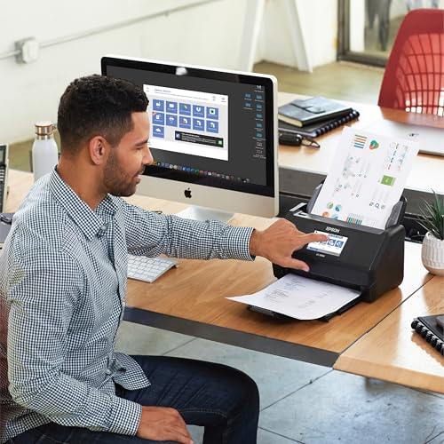 Epson ES-580W Wireless Color Duplex Desktop Document Scanner with 100-Sheet ADF