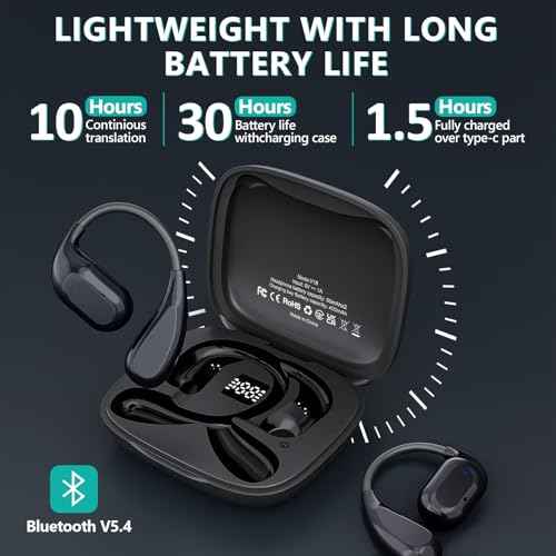 Translation Earbuds Real Time - AI 150 Language Translator Earbuds, Audifonos Traductores Ingl?s Espa?ol, 3-in-1 Translating Device, Translate Ear Buds for Travel Learning