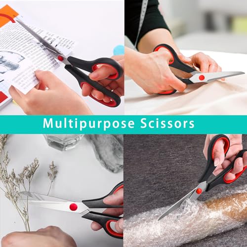 Aksiko 7.5 Inch Multipurpose Scissors Pack of 2 for Office, School, Crafts & Home