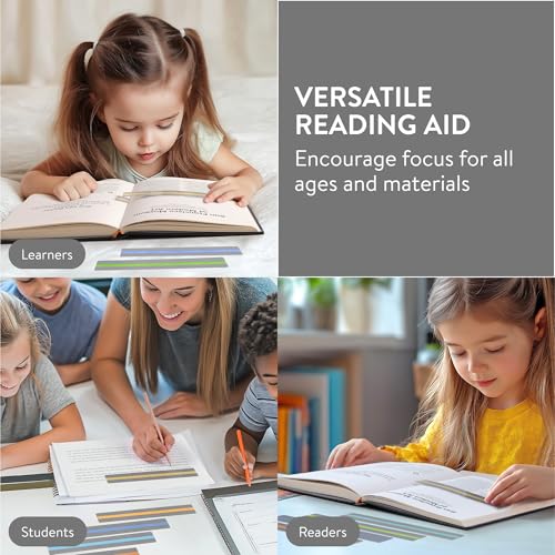 10 Pcs Reading Stripe with Wrapped Paper and OPP Bag - Colored Overlays for Focus