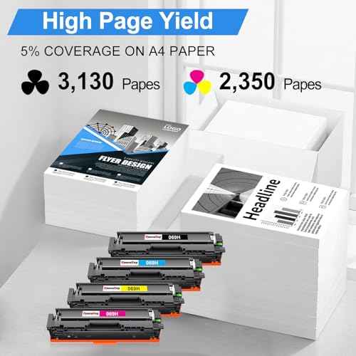 Compatible Canon 067H 067 Toner Cartridge Set Replacement for Canon 067H Compatible for Color ImageClass MF656Cdw LBP632Cdw MF654Cdw MF653Cdw LBP633Cdw MF650C LBP630C MF652Cw Printer- 4 Pack