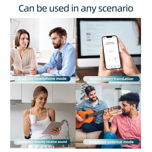 Viline AI Translation Earbuds, Real-Time Multi-Language Support, Open Ear Design, Instant Translation for 144 Languages, High-Fidelity Sound, Long Battery Life & Fast Charging