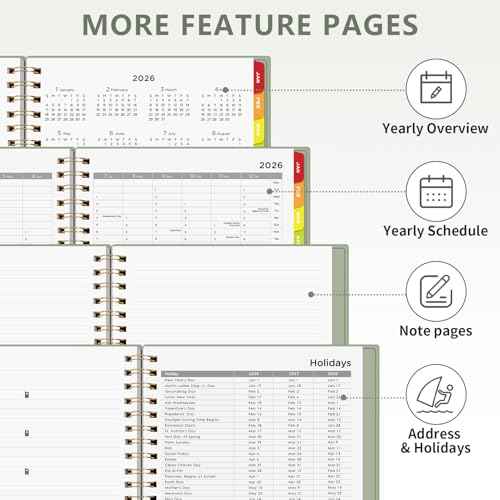 EMSHOI 2026 Appointment Book, A4 15-Minute Hourly Planner, JAN 2026 - DEC 2026, Daily Weekly Monthly, 100GSM Thick Paper, PVC Cover, Colorful Tabs - for Work, School, Salon Scheduling