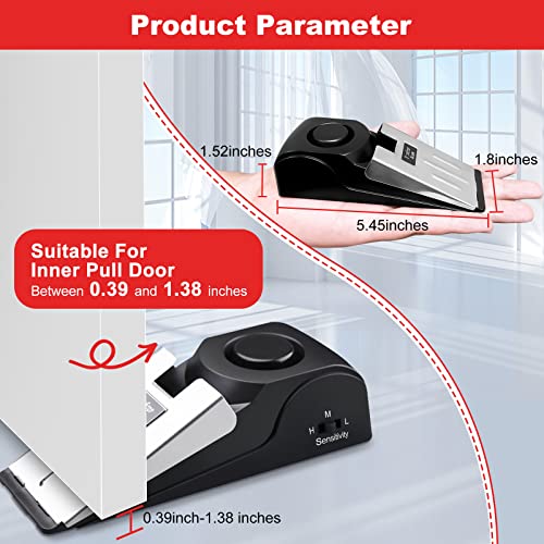 AceMining Portable Door Lock Home Security Door Lock Travel Lockdown Locks for Additional Safety and Privacy Perfect for Traveling Hotel Home Apartment College - 4 Pack
