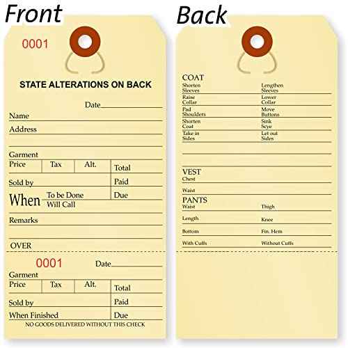 SmartSign Numbered Alteration Tags | 3.125" x 6.25" Manila Stock, Pack of 500