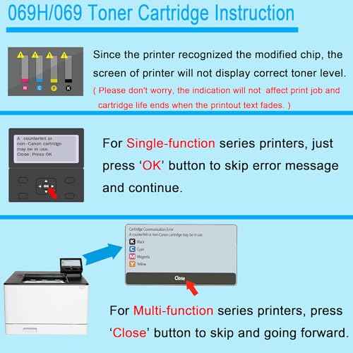 069 Black Toner Cartridge Replacement for Canon 069 CRG069 CRG-069 for ImageCLASS MF753Cdw MF751Cdw LBP674Cdw Printer (2-Pack)