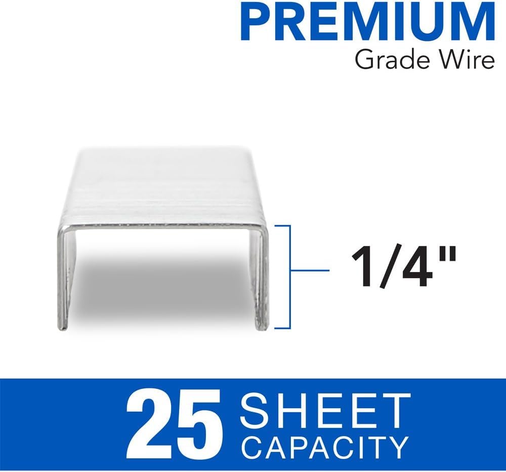 Staples S.F.4 Premium Desktop Stapler Set - Includes Staple Remover & 5000 Staples (1/4” Length)