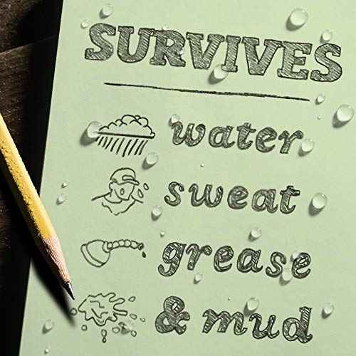 Rite in the Rain Weatherproof Hard Cover Notebook, 8.75" x 11.25", Green Cover, Universal Pattern (No. 970F-MX)