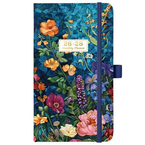 2026-2028 Pocket Planner/Calendar - 3 Year Monthly Planner 2026-2028, January 2026 - December 2028(36 Months), 6.3" x 3.7", Monthly Planners with Inner Pocket, Pen Holder & Elastic Closure - Colorful