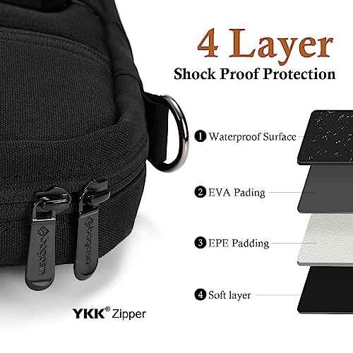 15 15.6 16 17 17.3 inch Laptop Computer PC Shoulder Bag Carrying Case, Water-Repellent Briefcase