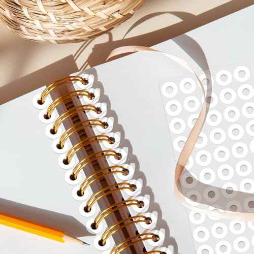 2500 Pcs White Hole Reinforcement Stickers, Round Self-Adhesive 0.25" Diameter Hole Labels for School Home Paper Sheet Binder
