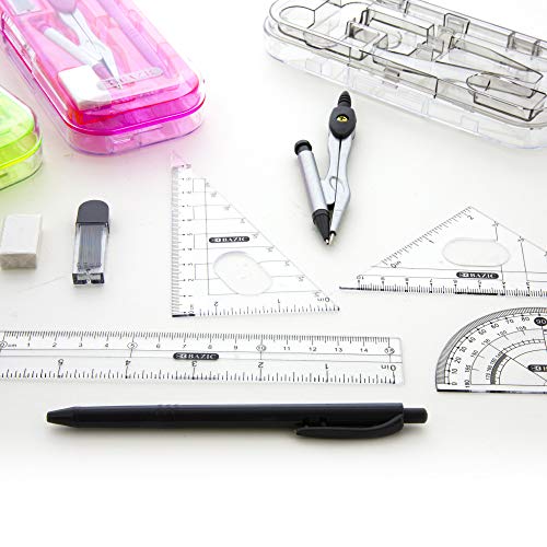 BAZIC Math Tool Set - 8 Piece Educational Classroom Supplies