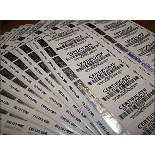 250 pcs High Security Certificate of Authenticity Labels Security Stickers with Hologram Stripe and Extra Label with Serial Number 2.75 x 0.78 inch