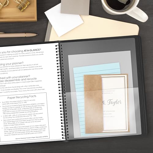AT-A-GLANCE 2027 Monthly Planner Black 15-Month Jan-Mar 9x11 Inches