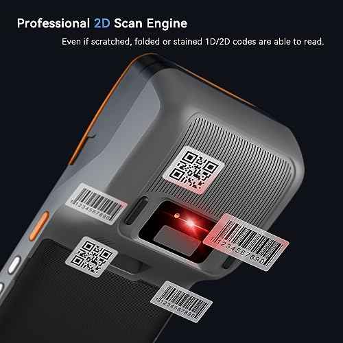 Alacrity Mobile POS PDA Terminal, Android 13 SoftPay,1D 2D Scan Module, 58mm Thermal Printer, 5.5" Touch Screen, 4G WiFi Bluetooth, Ideal for Retail, Hospitality, Logistics, Field services, Healthcare