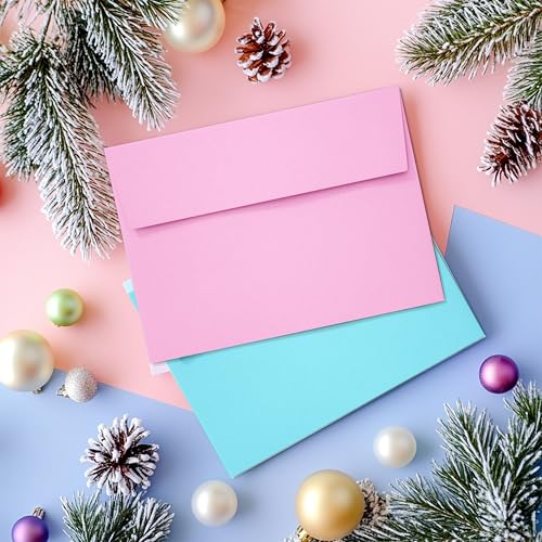 Slapaflife 50 Pack 4x6 Inches Colored Envelopes for Invitations & Greeting Cards