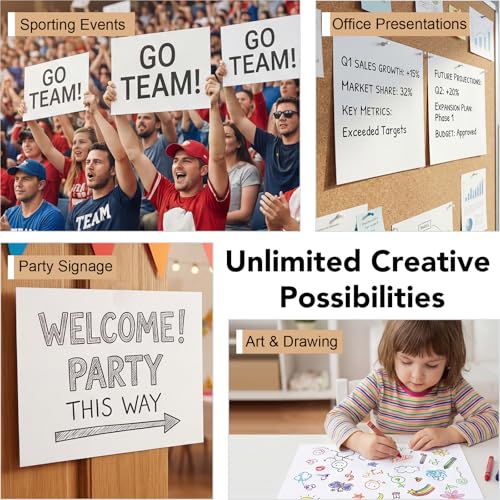 Prudiut 30 Pack White Poster Boards 11x14 Inch Heavyweight Cardstock