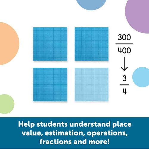 Learning Resources Brights Base Ten Classroom Set, 20-25 Students, 823 Piece Set, Ages 6+