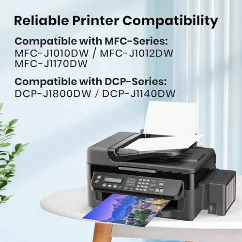 LC401XL Ink Cartridges Compatible for Brother LC401 XL BK LC401XL LC 401 LC401BK High Yield to use with Brother MFC-J1010DW MFC-J1012DW MFC-J1170DW DCP-J1800DW, DCP-J1140DW Printer (4 Pack BCYM)