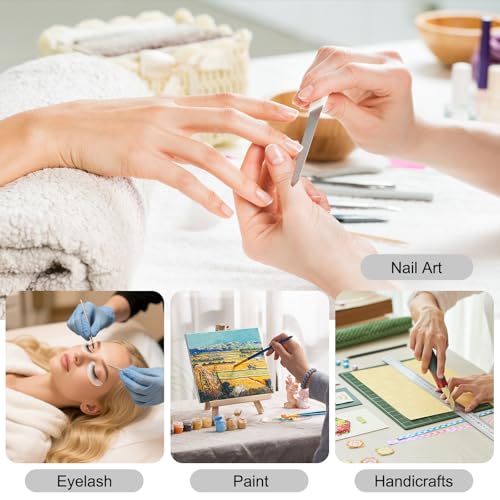 Professional Half Moon Desk Light for Nail Techs & Artists - Flexible Gooseneck LED Lamp with Eye-Caring Design, Perfect for Nail Art, Eyelash Extensions, Crafting, and Tattoo Work