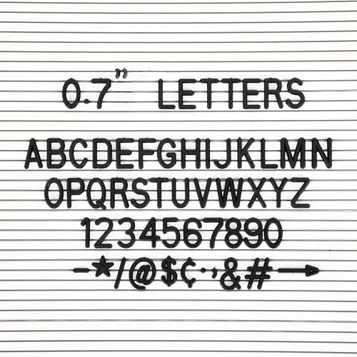 Veskaoty Black Felt Letter Board Replacement Letters Set 300 Pcs