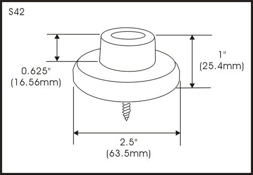 QCAA Stainless Steel Wall Mount Concave Door Stop, 2-1/2" Diameter, ORB Oil Rubbed Bronze, 12 Pack