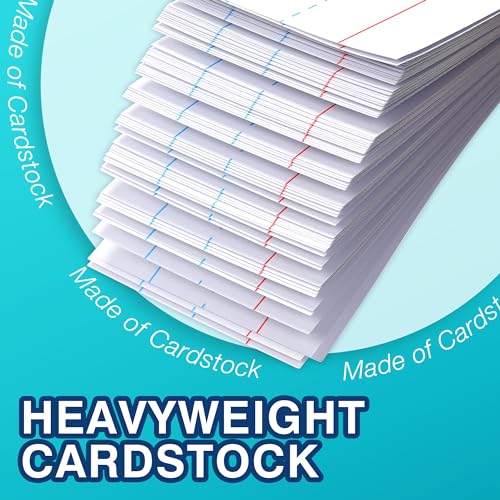 Chell 3x24 Inch White Sentence Strips Cardstock Pack of 100 for Classroom & Learning