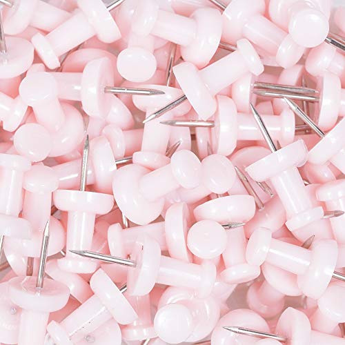 JAM Paper Colorful Push Pins - Baby Pink 100/Pack (Standard Head)